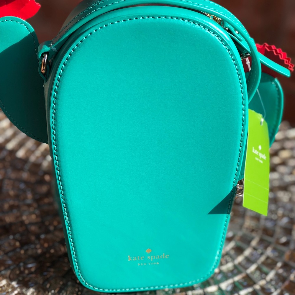 Kate Spade leather cactus crossbody lizard green - Picture 5 of 8